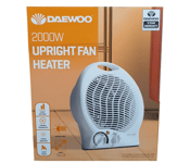 Daewoo 2000W Upright Fan Heater | Portable Electric Space Heater - 2 Heat Settin