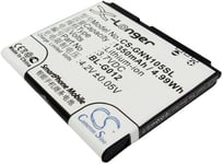 Kompatibelt med Gionee GN105, 3.7V, 1350 mAh