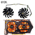 Pour ZOTAC GeForce GTX660ti 660 650ti,560 Médailles,Ventilateur de remplacement de carte de fouille - Type a pair of fans