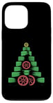 Coque pour iPhone 13 Pro Max Arbre de Noël à pneus – Mécanicien de voiture amusant amateur de Noël