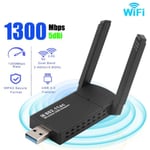 PC RTL8812BU Wi-Fi Dongle Dual Band 1300Mbps External Antenna Wifi Adapter