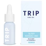 TRIP CBD Oil 1000 mg (Strong - High Strength): Wild Mint CBD Drops (15 ml) | Vegan, Gluten Free, No-THC Flavoured CBD Oil Blended with MCT Coconut Oil| Feel Less Stress, Sleep & Anxiety Relief