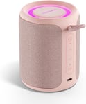 Enceinte Bluetooth, Baffle Bluetooth Au Basse Intense, Enceinte Connectée Bluetooth 5.3, 15W Haut Parleur Bluetooth, Étanche Ipx7, Double Appairage Stéréo,Avec Autonomie De 10 Heures (Rose)