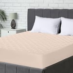 Utopia Bedding Protège Matelas 160x200cm, Couvre de Matelas Extensible pour 30 cm Matelas Épais de Profondeur, Protège-Matelas matelassé (Beige)