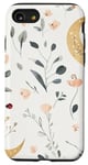 iPhone SE (2020) / 7 / 8 Whimsical Boho Watercolor Wildflowers Moon Insects Design Case