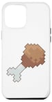 Coque pour iPhone 13 Pro Max Baguette de batterie 8 bits pour cuisse de poulet