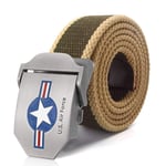 Ceinture Homme，Hommes Ceinture En Toile Us Air Force Boucle En Métal Soldat À La Retraite Ceintures Tactiques De L'Armée Militaire Femmes Homme Unisexe Grand Cadeau De Vacances De Grande Taille,