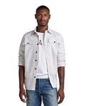 G-STAR RAW Men's Panel Cargo Regular Hemd, Multicolour (oyster mushroom/white oxford D22973-7665-D877), XL