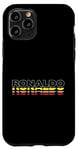 Coque pour iPhone 11 Pro Ronaldo Prénom amusant vintage coucher de soleil Ronaldo