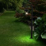 Lumière de Plancher Extérieur Lanterne Borne Lumineuse Lampadaire Noir Jardin H