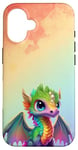 Coque pour iPhone 16 Colorful Dragon Baby Cute Pretty Birthday Graphic