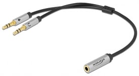 Delock Headset Adapter til PC - Sølv
