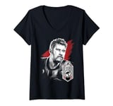 Marvel Avengers Endgame Thor Tag Poster T-Shirt avec Col en V