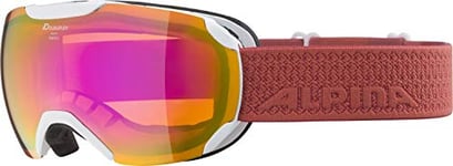 ALPINA Mixte Pheos Q-lite Lunettes de ski, white-coral, Taille unique EU