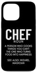 Coque pour iPhone 13 Pro Max Définition du chef Funny Cook Cooking Chefs