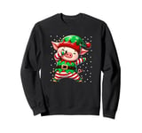 Pig Christmas Elf Funny Pig Lover Farmer Sweatshirt