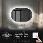 Miroir lumineux de salle de bain 120x60 cm Ariana - Horizontal Ovale Moderne Miroir avec led Illumination - Blanc Froid 7000 k