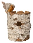 Vivid Arts Silver Birch Robin Bird House/Feeder - Size D