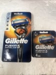 Gillette Fusion5 Pro-glide Razor FlexBall Handle + Pack Of 4 Cartridges Genuine