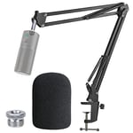 Razer Seiren X Mic Stand with Pop Filter - Mic Boom Arm with Foam Cover Windscreen for Razer Seiren X Streaming Microphone by YOUSHARES