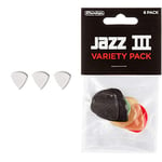 3 x ChickenPicks guitar picks Badazz III 2.0 mm | 10796639,White & Jim Dunlop PVP103 Jazz III Variety Picks (Pack of 6)