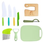 HOTUT Couteaux De Cuisine Pour Enfant,9pcs Ensemble Couteaux Pour Enfants Couteau Set Ensemble Plastique Couteaux Pour Couper et Cuire Des Fruits Ou Légumes Pour Jeunes Enfants