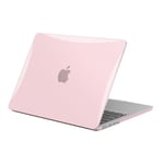 EooCoo Coque Compatible avec MacBook Air 13,6 Pouces M2 M3 A2681 A3113, 2022 2024 Release avec Touch ID, Protection Coque Rigide en Plastique pour MacBook Air 13 M3 M2 - Cristal Rose