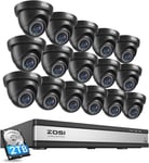 ZOSI 16CH h.265+ 1080P CCTV Caméra de Vidéo Surveillance Extérieur Alarme Maison