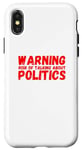 Coque pour iPhone X/XS Avertissement Risque de parler de politique