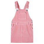 Robe salopette pour enfants velours c�tel� rose clair 92