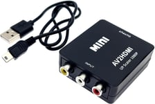 Adaptateur Convertisseur Rca Vers Hdmi, Convertisseur Audio Vidéo Composite Av Vers Hdmi 1080p, Avec Câble Usb, Pour Pc/Xbox/Tv/Stb/Vhs/Magnétoscope/Enregistreur Dvd Et Prend En Charge Pal/Ntsc