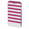 HAMA Hama Lommebokveske DesignLine iPhone6/6S Stripe Rosa/Hvit 138290