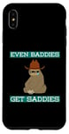 Coque pour iPhone XS Max Even Baddies Get Saddies Funny Sloth Cowboy Blague