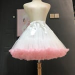 Damunderkjol Lolita Tutu Kjol Underkjol Kort Crinoline Co Rosa one size Pink one size