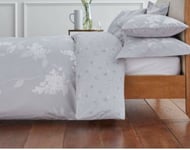 Truly Floral Super King Duvet Cover and Two Pillowcases Set Grey