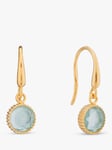 Auree Barcelona Birthstone Gold Vermeil Drop Earrings