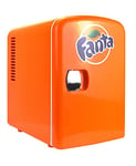 Fanta Mini Fridge For Bedrooms 4L Small Fridge 6 Can Table Top Fridge Quiet Mini Fridges For Skincare Food Drinks Kids Home Car & Travel 12v Portable Cooler Warmer Refrigerator by Coca-Cola, Orange