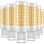 G9 LED-lampa, flimmerfri 7W LED-lampor Varmvit 3000K, 650LM, energibesparande motsvarande 60W halogenlampa, 360 graders vinkel, AC220-240V -