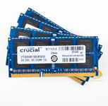 Crucial 4x 8GB 2Rx8 PC3L-12800S SODIMM RAM Laptop Memory Intel DDR3L 1600Mhz @DD