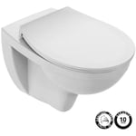 Jacob Delafon - wc suspendu sans bride Patio + abattant extra plat