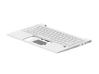 HP - Ersättningstangentbord för bärbar dator - bakgrundsbelyst - fransk - med övre hölje (silver) - för ProBook 430 G8