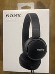 BLACK Sony Headphones MDR-ZX110 Overhead Foldable Stereo Sound Headband Black