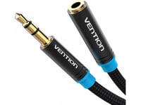 Audio Extension Cable 3.5Mm Cotton Braided 1M Vention Vab-B06-B100-M Black