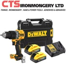 DEWALT DCD805H2T-GB 18V Cordless Hammer Drill Driver Kit