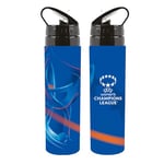 UEFA Bouteille en aluminium de 750 ml de la Ligue des Champions pour femme – paille pliable intégrée, produit sous licence officielle, étanche, légère, sans BPA, excellente idée cadeau de football