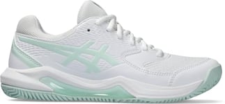 ASICS Femme Gel-Dedicate 8 Clay Sneaker, White/Pale Blue, 39.5 EU
