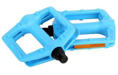 Lightweight X-Rated BMX Bike Flat Platform 1/2" Axle DX Studded Pedals Pair Blue