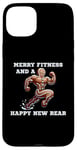 iPhone 15 Plus Merry Fitness Happy New Rear Workout Christmas Cookie Case