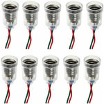 Jalleria - Lampes led E10 Base de vis-à vis de petite bougie Ampoules Mont petites ampoules Porte-lumière de base avec fil Socket pour Home