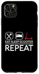 iPhone 11 Pro Max Eat Sleep Scooter Repeat Electric Retro Vintage Scootering Case